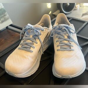 Altra White and Light Blue Athletic Shoes